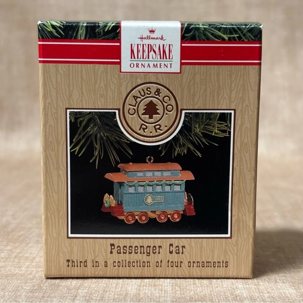 Hallmark Keepsake Ornament 1991 Claus and Co RR Passenger Car